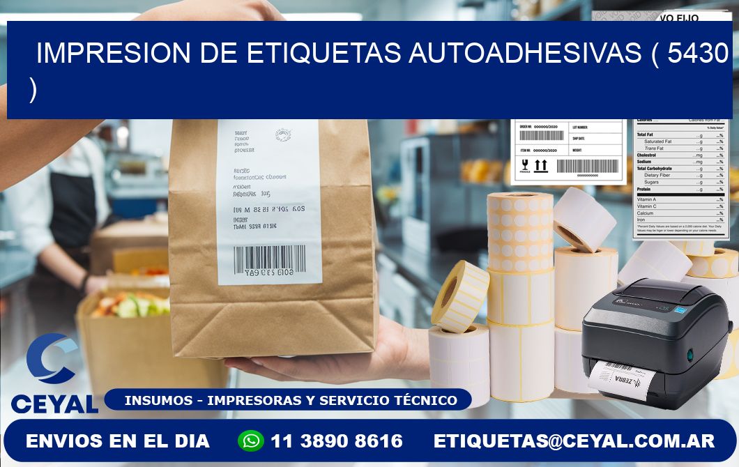 IMPRESION DE ETIQUETAS AUTOADHESIVAS ( 5430 )
