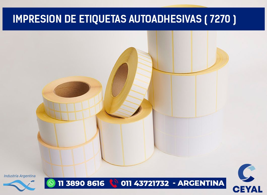 IMPRESION DE ETIQUETAS AUTOADHESIVAS ( 7270 )
