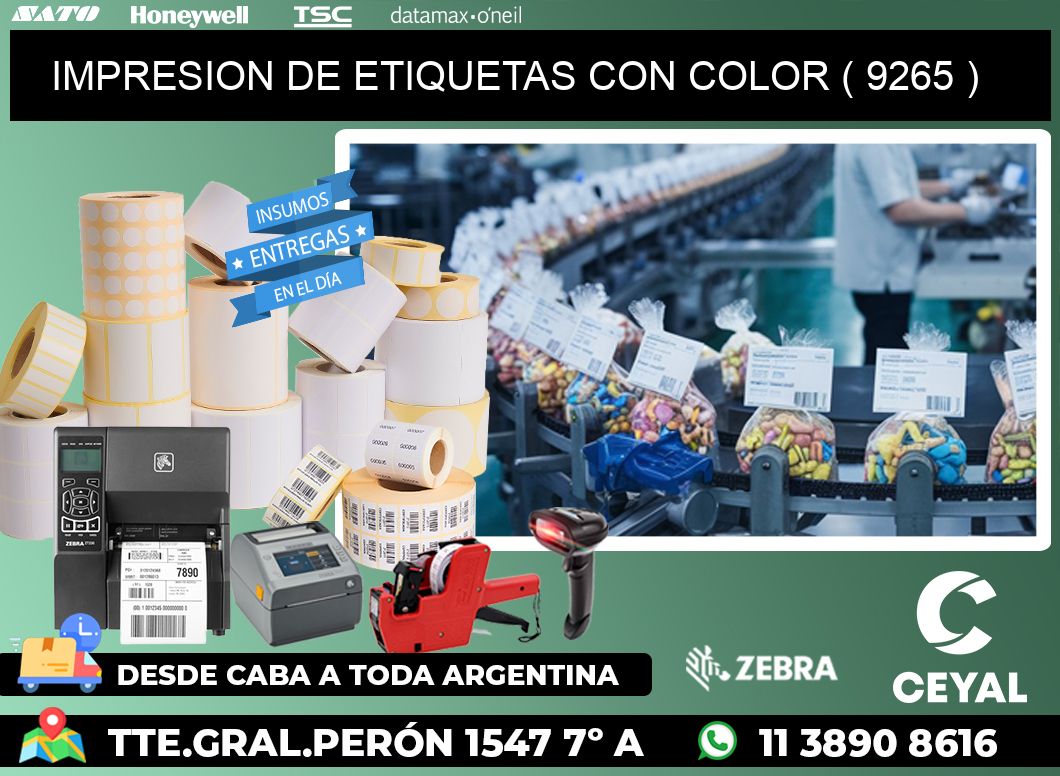 IMPRESION DE ETIQUETAS CON COLOR ( 9265 )