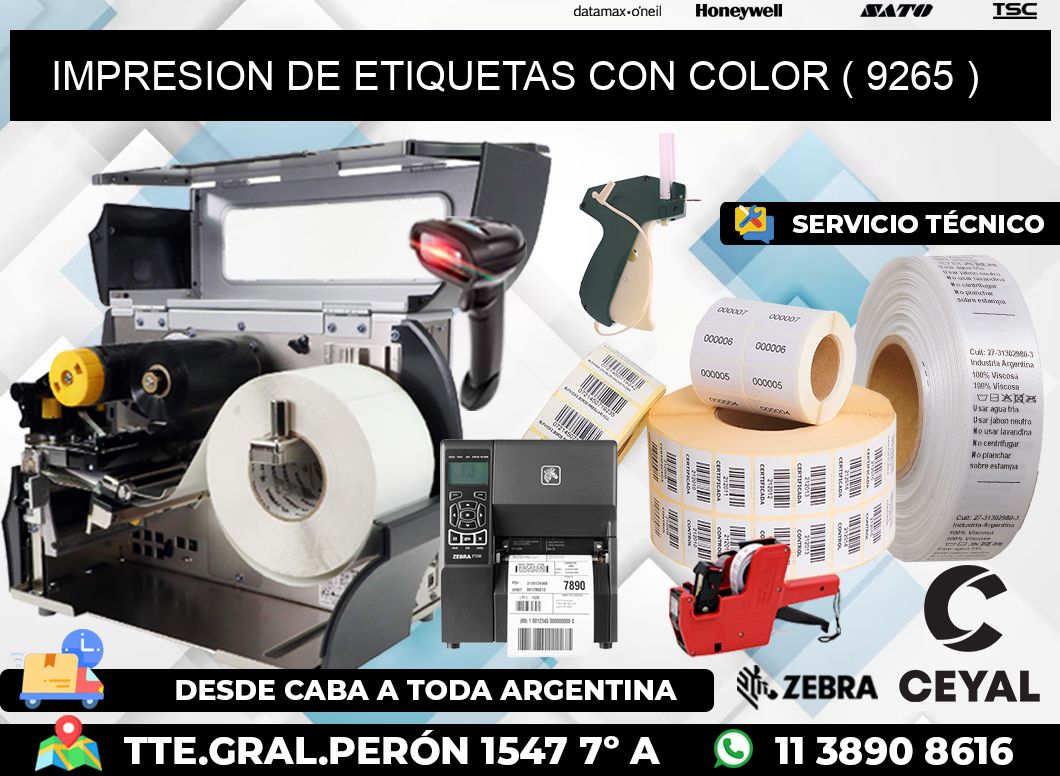 IMPRESION DE ETIQUETAS CON COLOR ( 9265 )