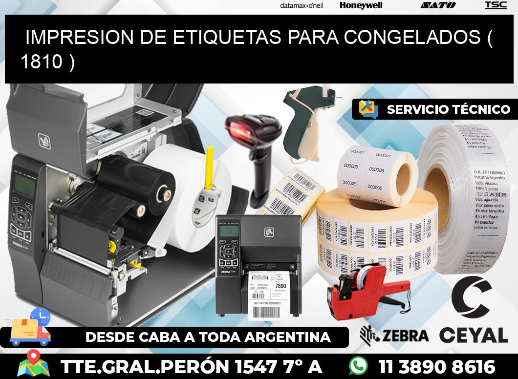 IMPRESION DE ETIQUETAS PARA CONGELADOS ( 1810 )