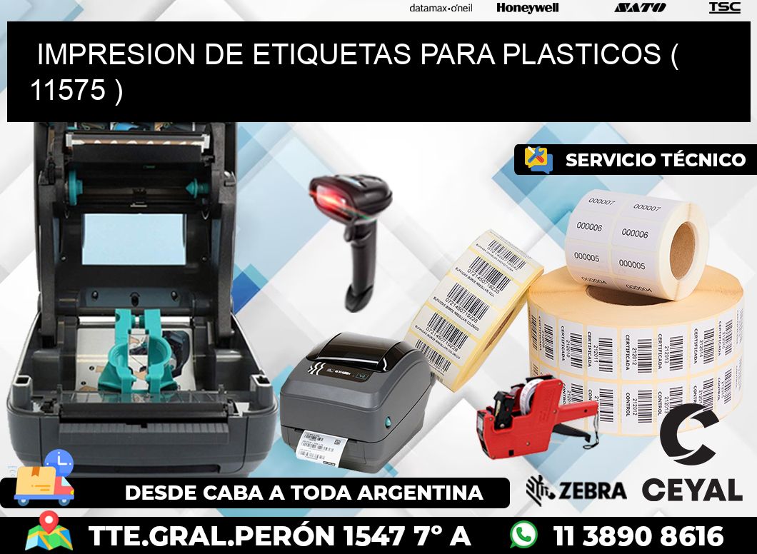 IMPRESION DE ETIQUETAS PARA PLASTICOS ( 11575 )