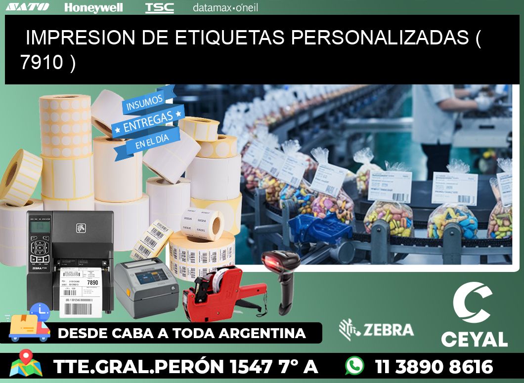 IMPRESION DE ETIQUETAS PERSONALIZADAS ( 7910 )