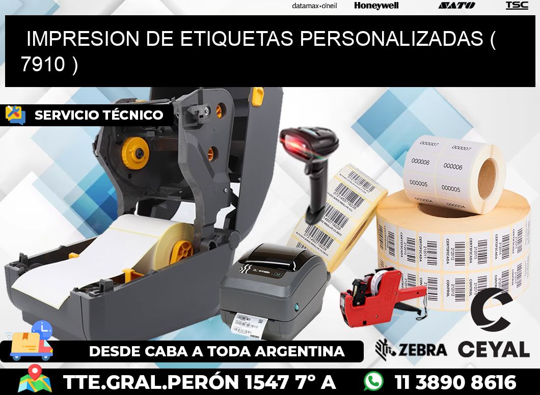 IMPRESION DE ETIQUETAS PERSONALIZADAS ( 7910 )