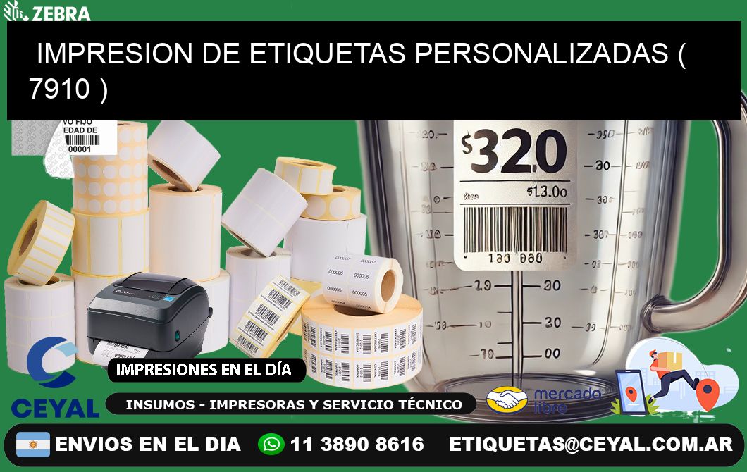 IMPRESION DE ETIQUETAS PERSONALIZADAS ( 7910 )