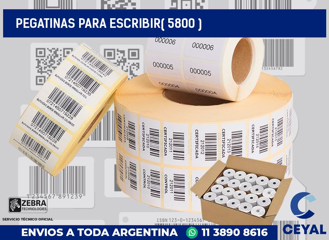 PEGATINAS PARA ESCRIBIR( 5800 )