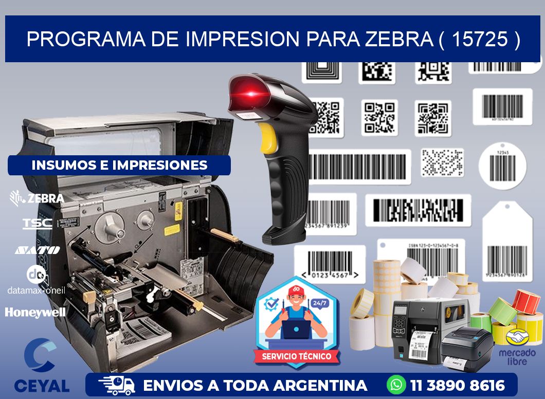 PROGRAMA DE IMPRESION PARA ZEBRA ( 15725 )