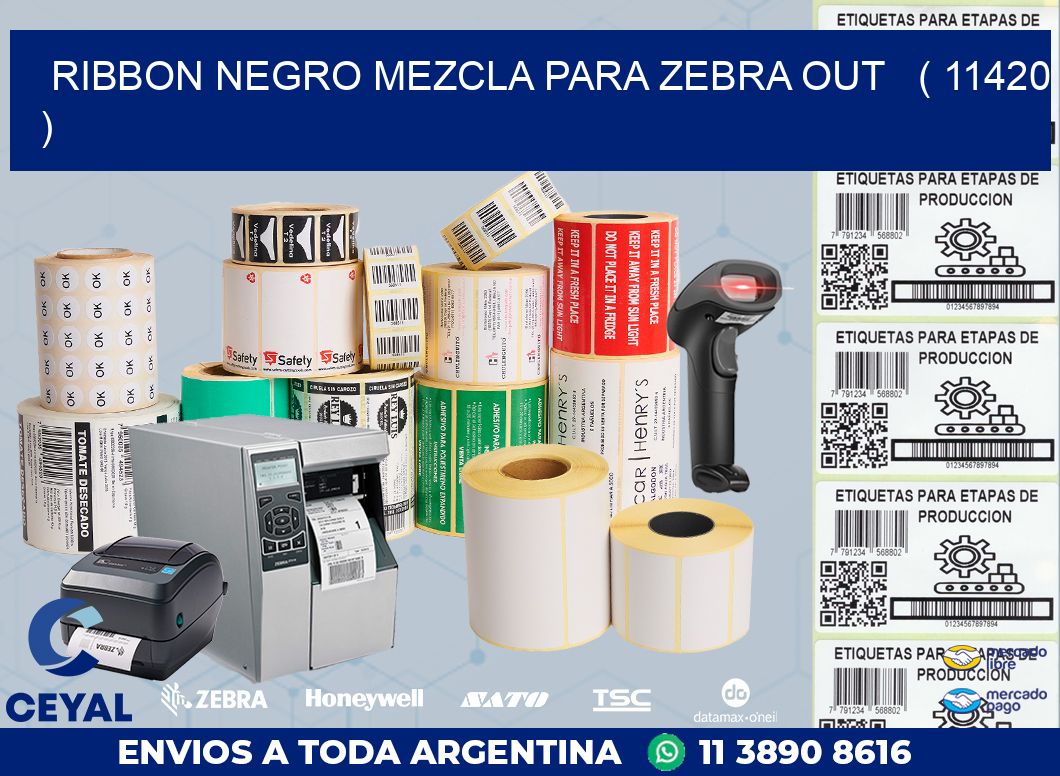 RIBBON NEGRO MEZCLA PARA ZEBRA OUT   ( 11420 )