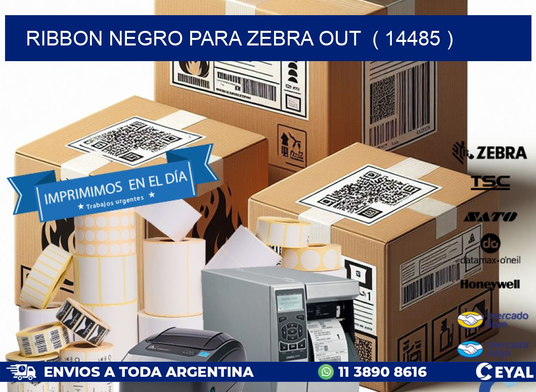 RIBBON NEGRO PARA ZEBRA OUT  ( 14485 )