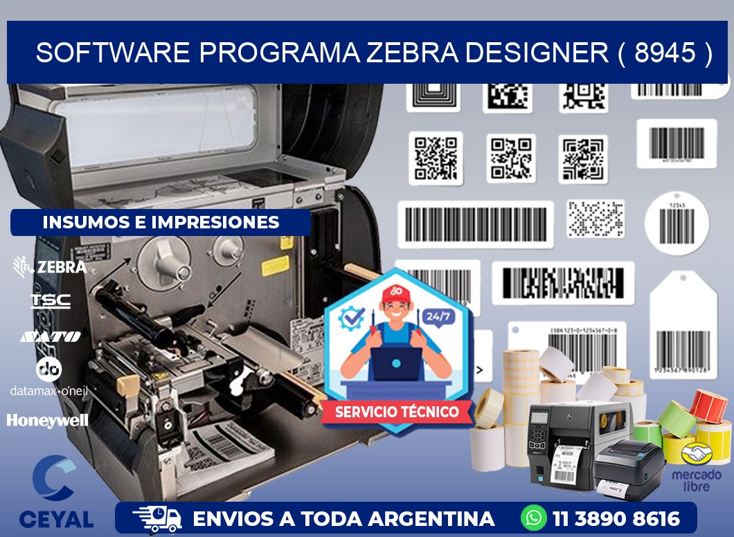 SOFTWARE PROGRAMA ZEBRA DESIGNER ( 8945 )