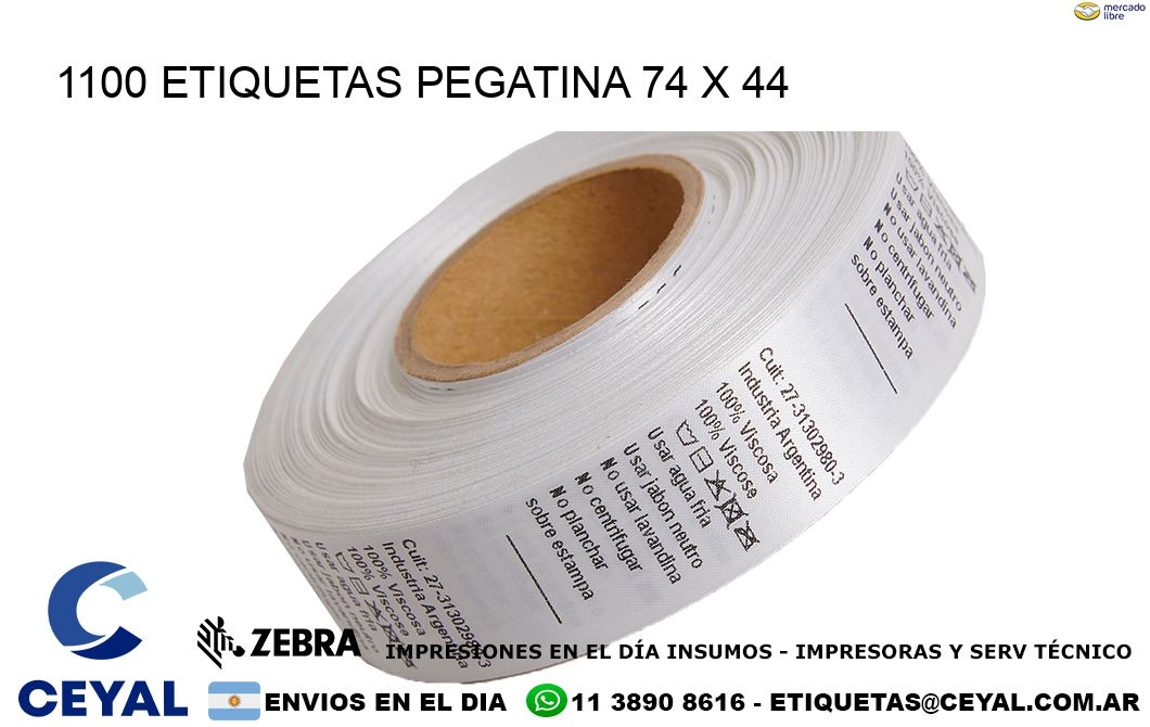 1100 ETIQUETAS PEGATINA 74 x 44