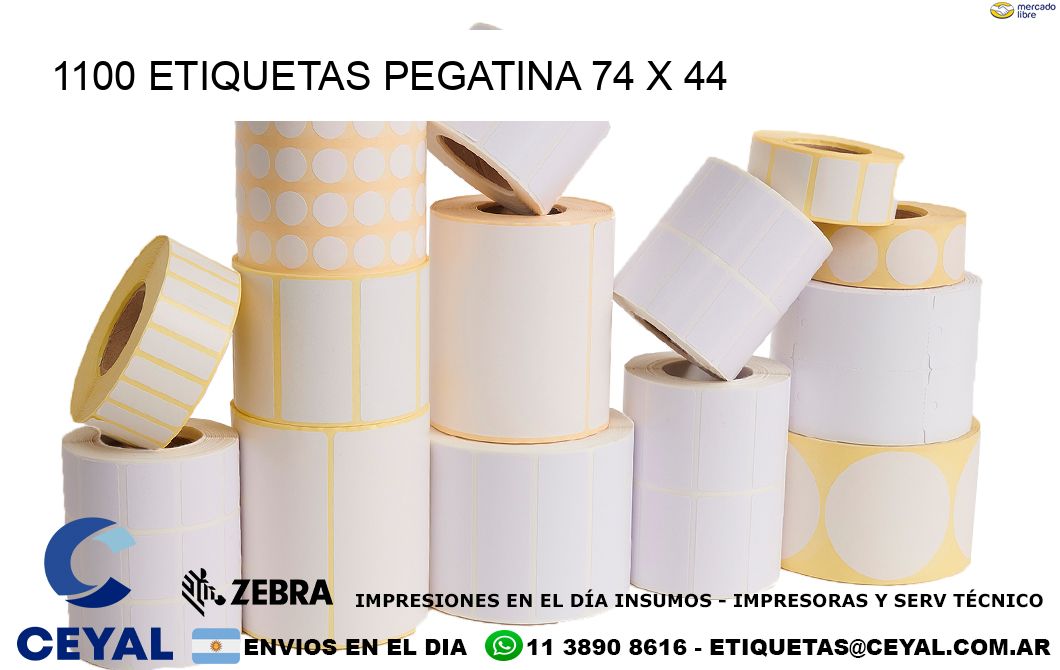 1100 ETIQUETAS PEGATINA 74 x 44