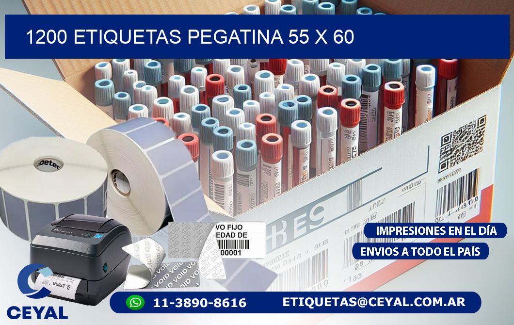 1200 ETIQUETAS PEGATINA 55 x 60