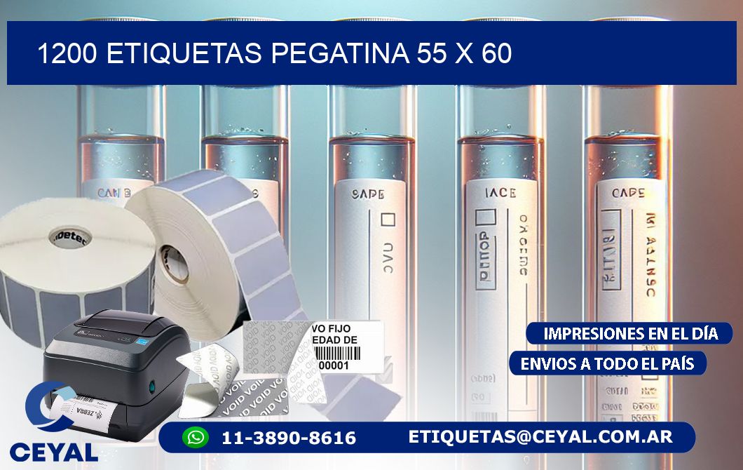 1200 ETIQUETAS PEGATINA 55 x 60