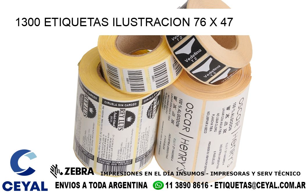 1300 ETIQUETAS ILUSTRACION 76 x 47