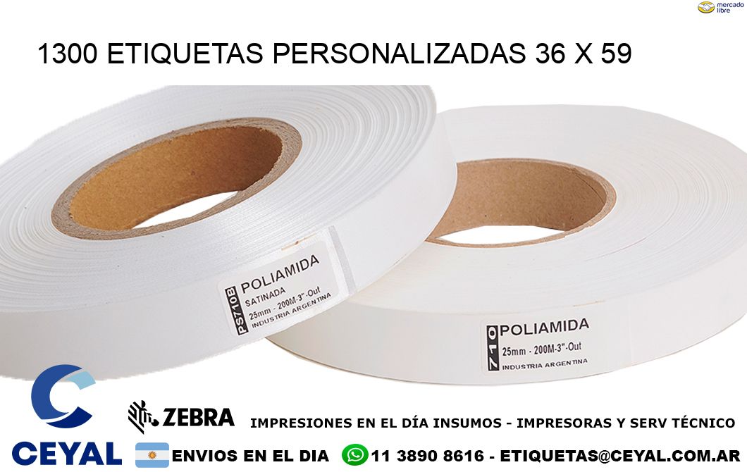 1300 ETIQUETAS PERSONALIZADAS 36 x 59