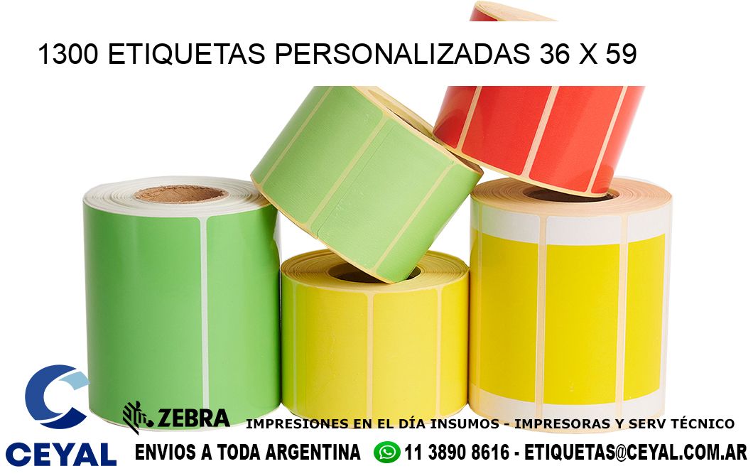 1300 ETIQUETAS PERSONALIZADAS 36 x 59