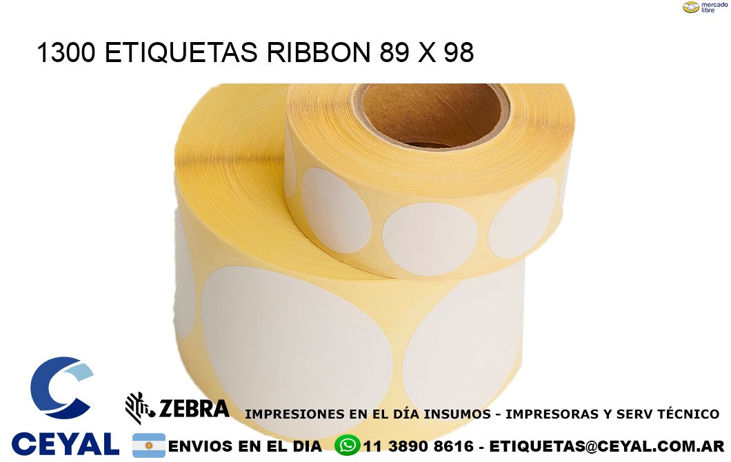 1300 ETIQUETAS RIBBON 89 x 98