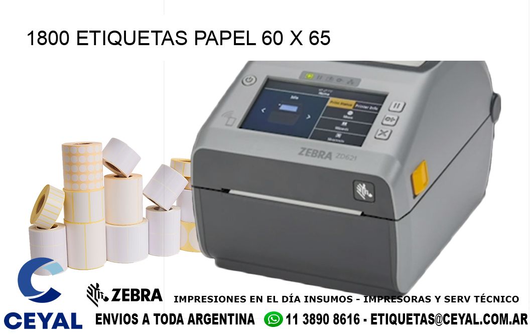 1800 ETIQUETAS PAPEL 60 x 65