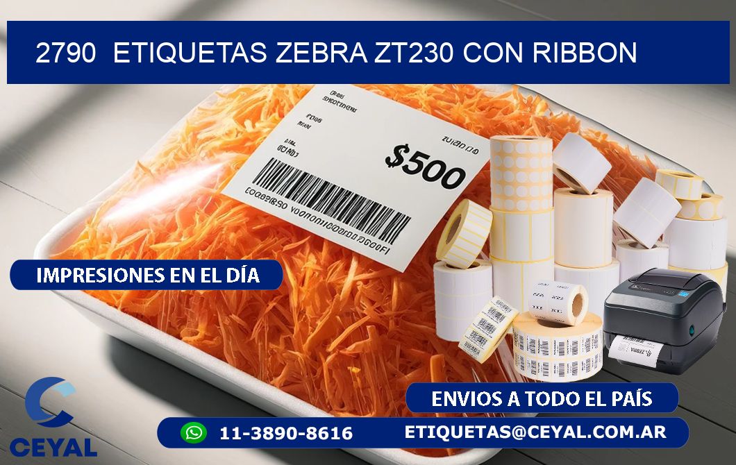 2790  ETIQUETAS ZEBRA ZT230 CON RIBBON