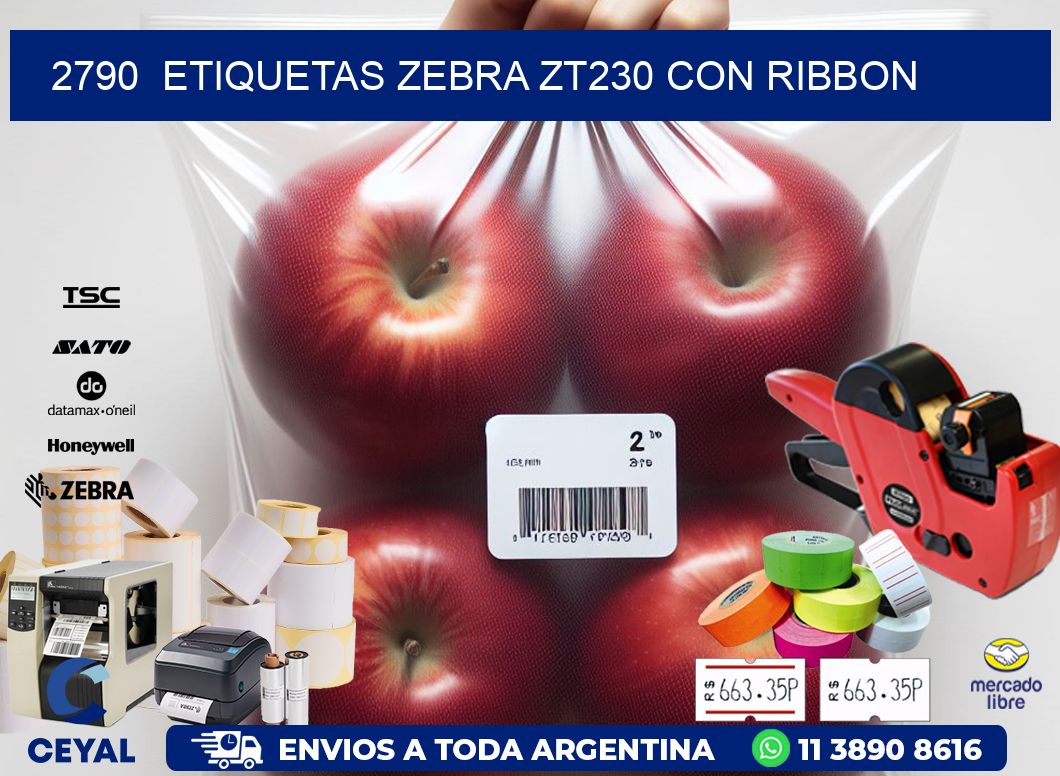 2790  ETIQUETAS ZEBRA ZT230 CON RIBBON