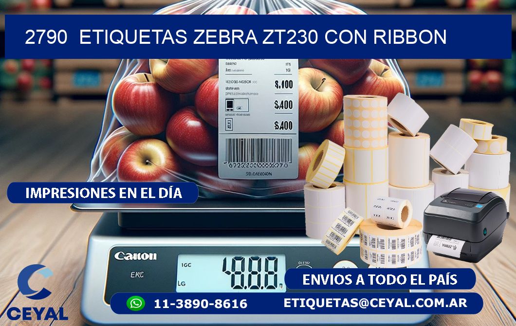 2790  ETIQUETAS ZEBRA ZT230 CON RIBBON