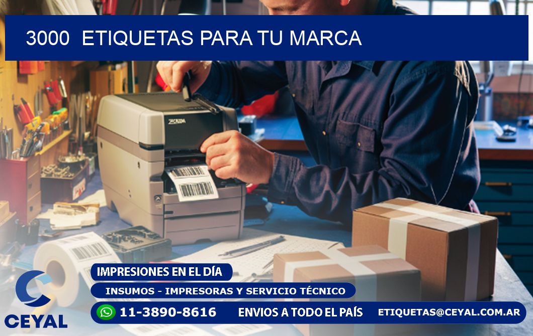 3000  ETIQUETAS PARA TU MARCA
