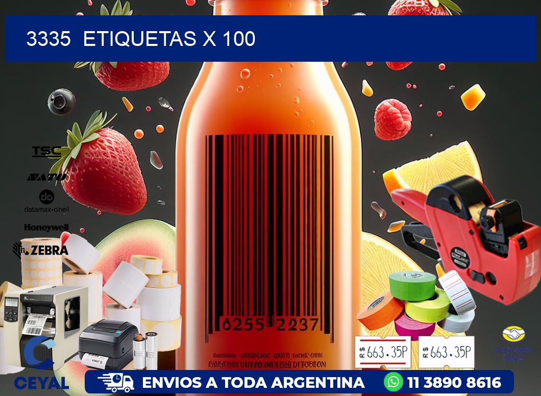 3335  ETIQUETAS X 100