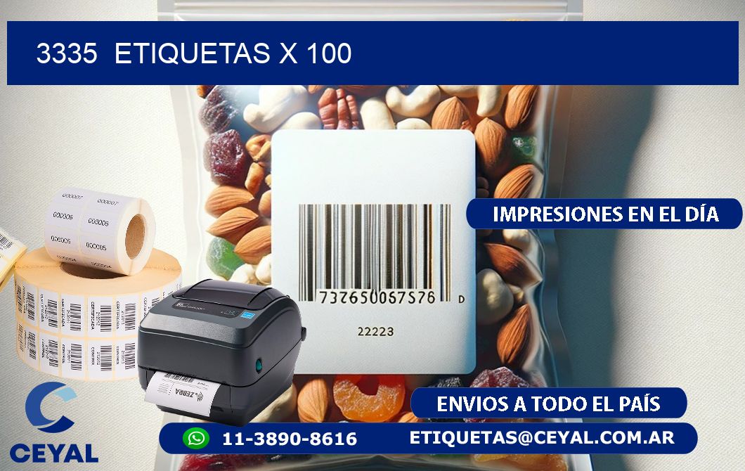 3335  ETIQUETAS X 100