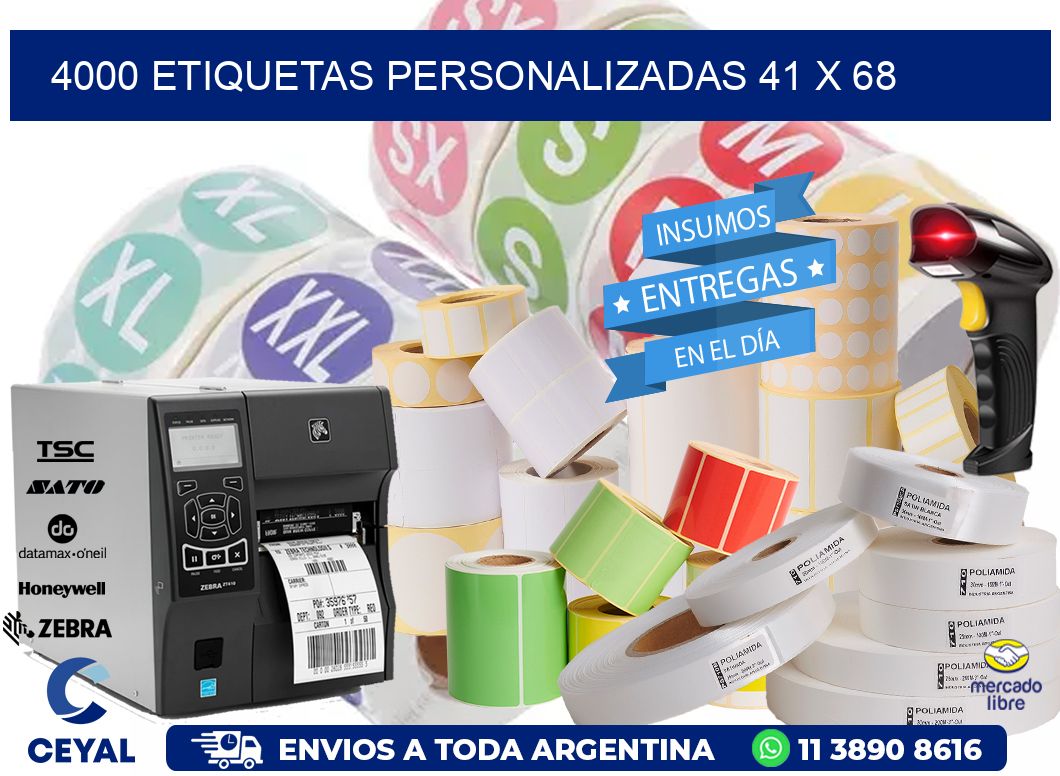 4000 ETIQUETAS PERSONALIZADAS 41 x 68