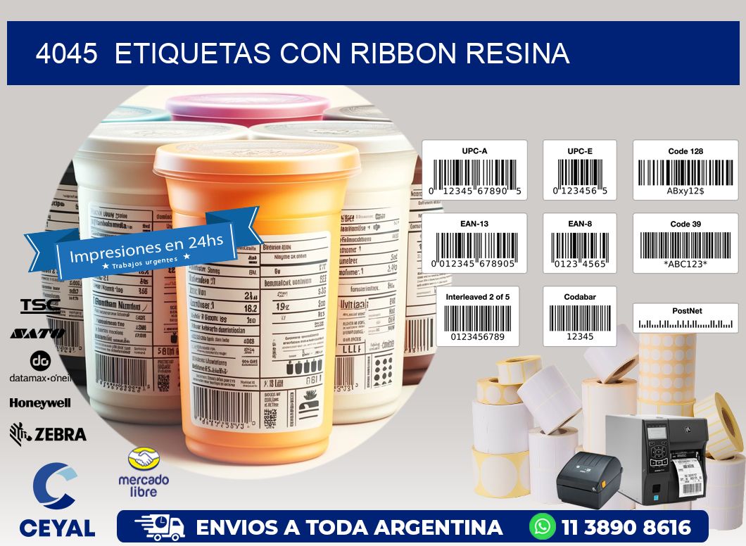 4045  ETIQUETAS CON RIBBON RESINA