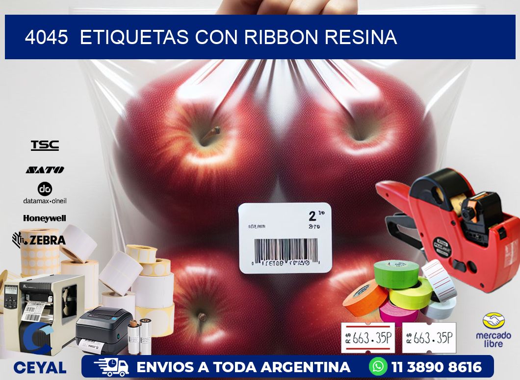 4045  ETIQUETAS CON RIBBON RESINA