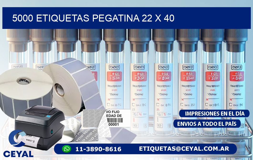 5000 ETIQUETAS PEGATINA 22 x 40