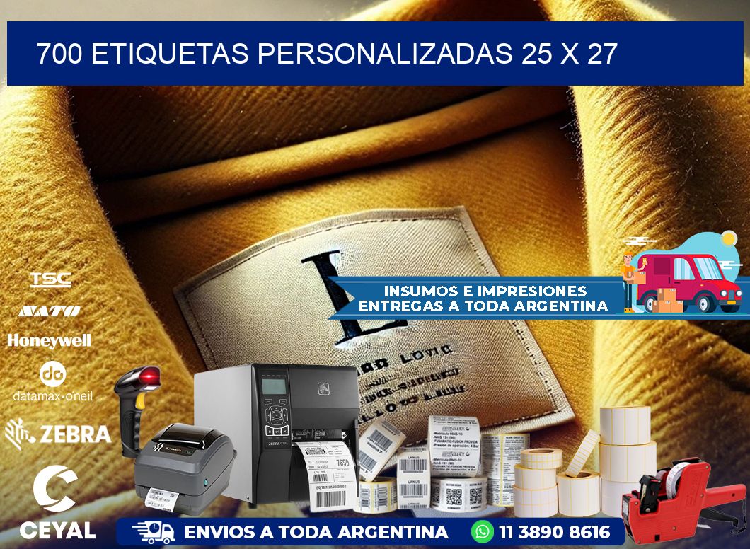 700 ETIQUETAS PERSONALIZADAS 25 x 27