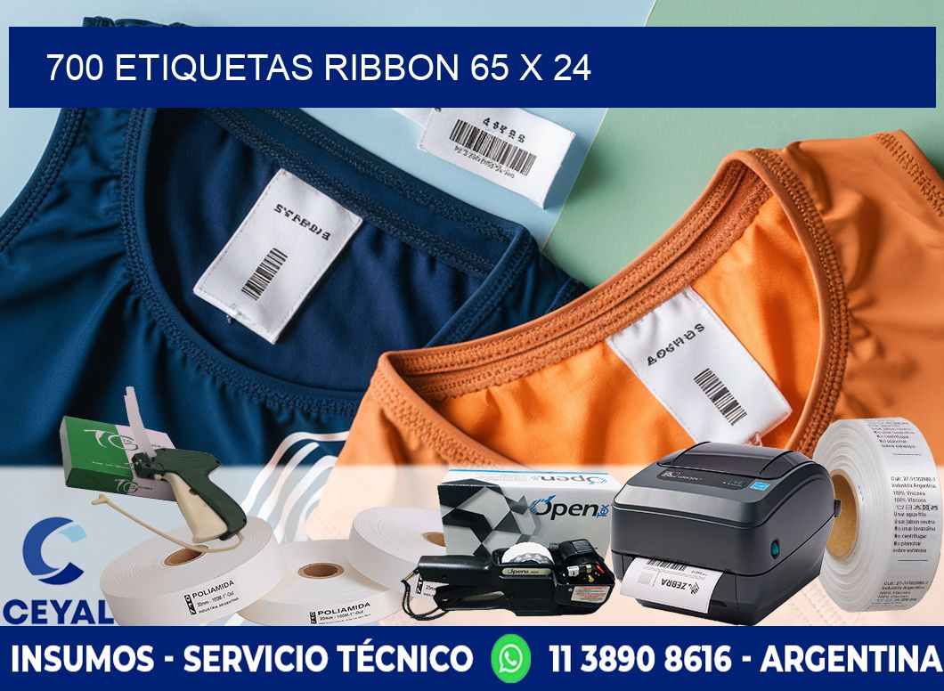 700 ETIQUETAS RIBBON 65 x 24