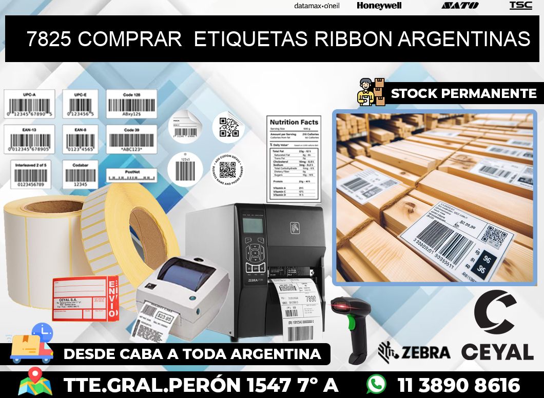 7825 COMPRAR  ETIQUETAS RIBBON ARGENTINAS