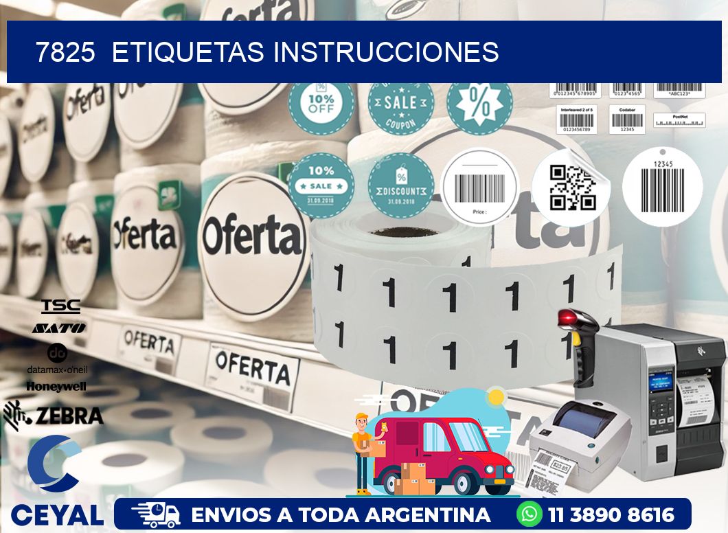 7825  ETIQUETAS INSTRUCCIONES