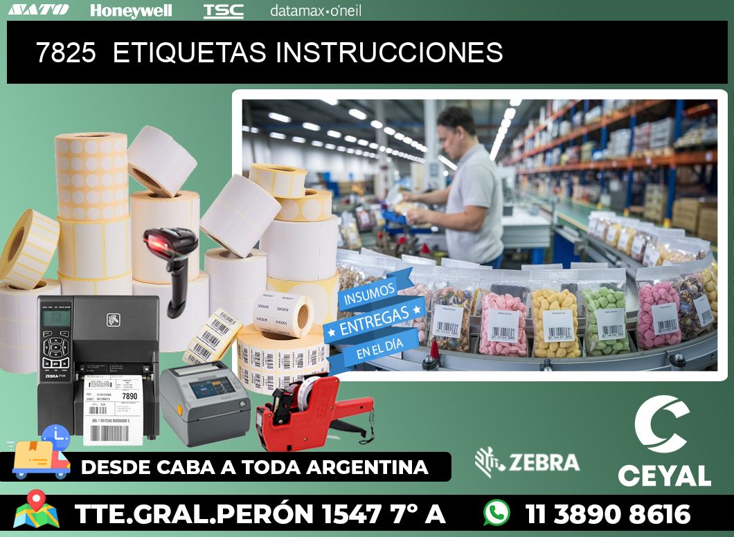 7825  ETIQUETAS INSTRUCCIONES
