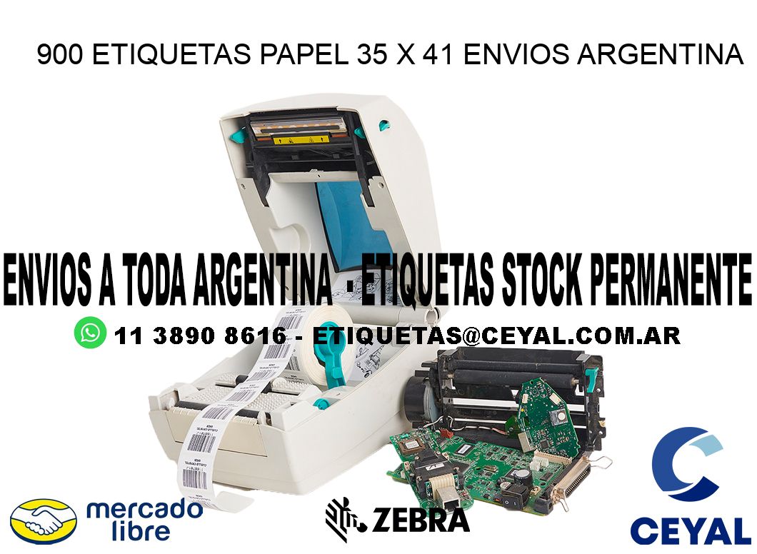 900 ETIQUETAS PAPEL 35 x 41 ENVIOS ARGENTINA