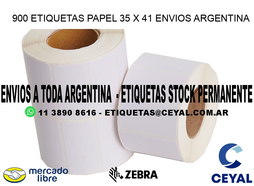 900 ETIQUETAS PAPEL 35 x 41 ENVIOS ARGENTINA