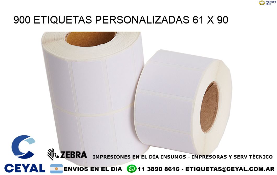 900 ETIQUETAS PERSONALIZADAS 61 x 90