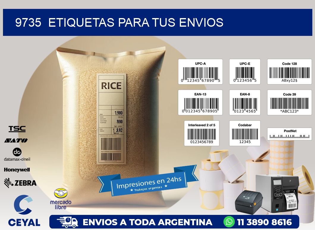 9735  ETIQUETAS PARA TUS ENVIOS