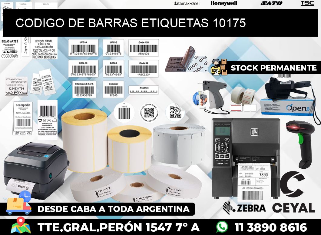 CODIGO DE BARRAS ETIQUETAS 10175