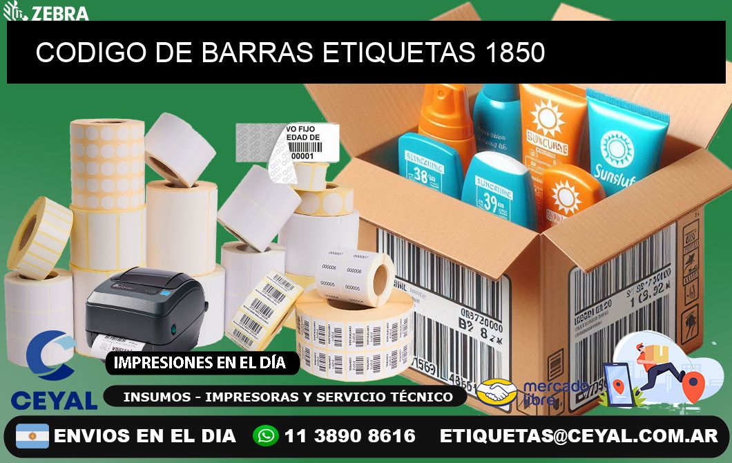 CODIGO DE BARRAS ETIQUETAS 1850