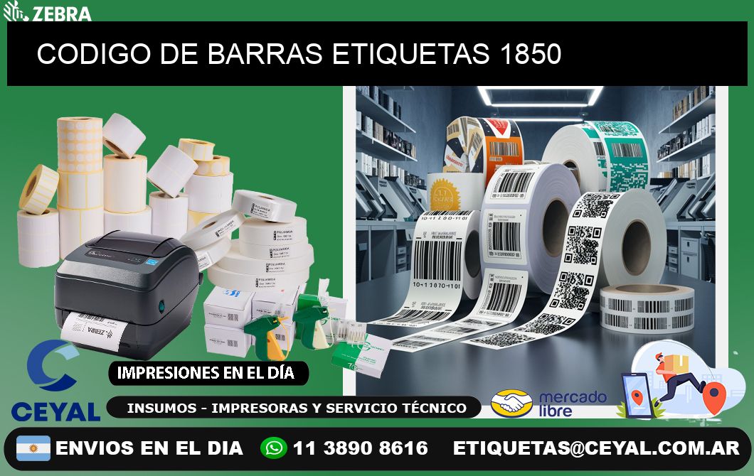 CODIGO DE BARRAS ETIQUETAS 1850