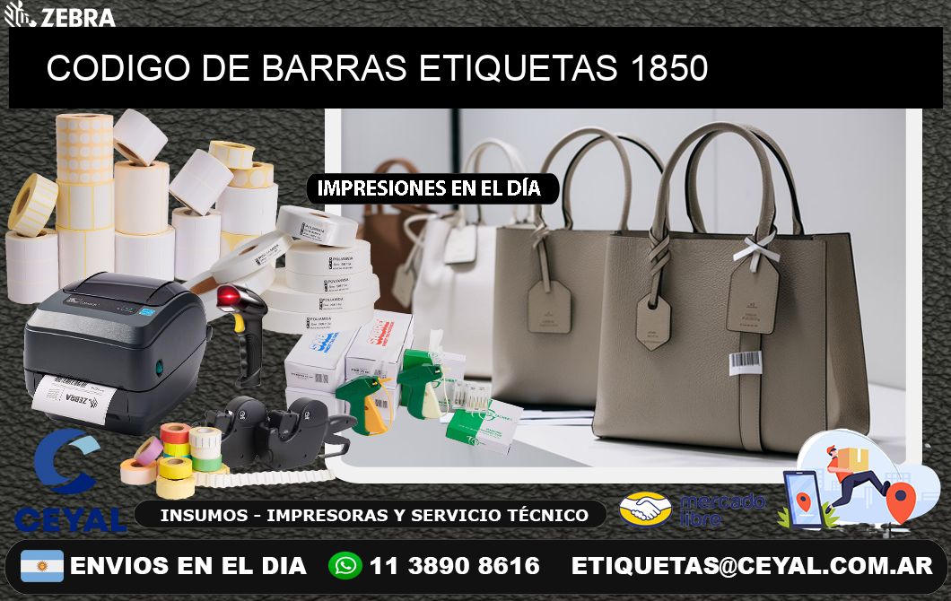 CODIGO DE BARRAS ETIQUETAS 1850