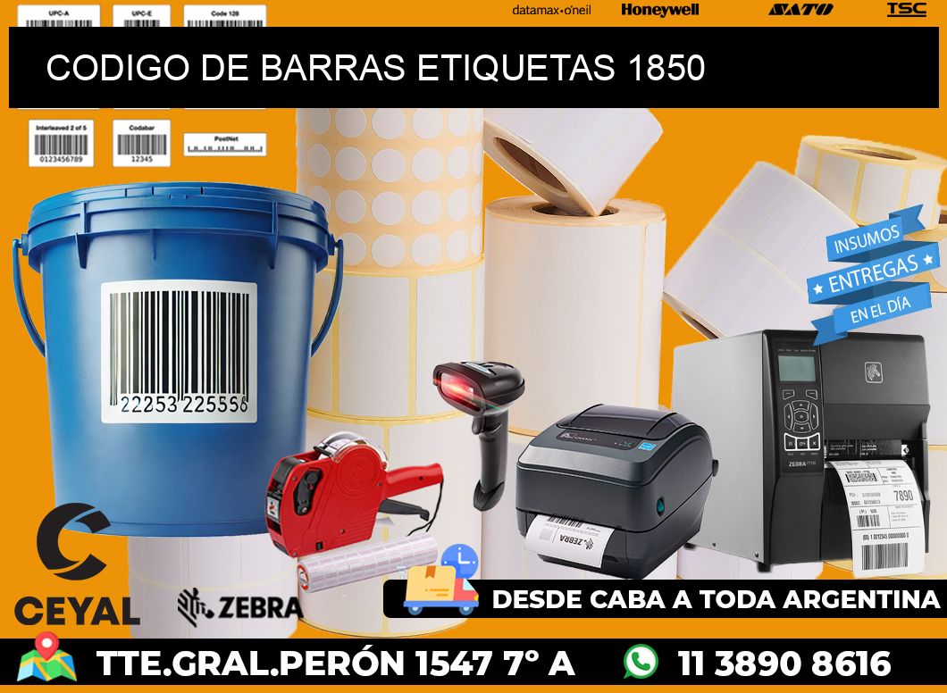 CODIGO DE BARRAS ETIQUETAS 1850