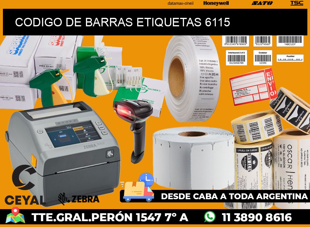 CODIGO DE BARRAS ETIQUETAS 6115