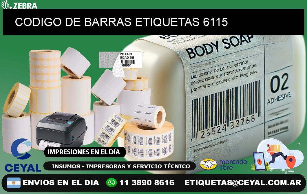 CODIGO DE BARRAS ETIQUETAS 6115