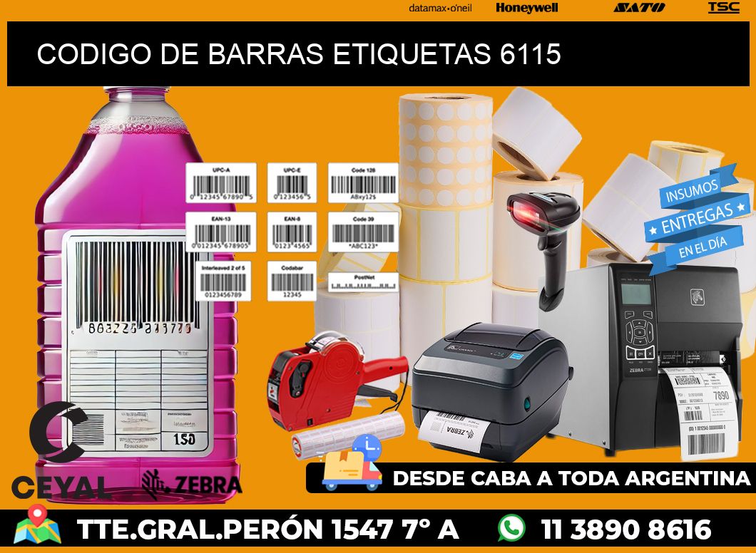 CODIGO DE BARRAS ETIQUETAS 6115